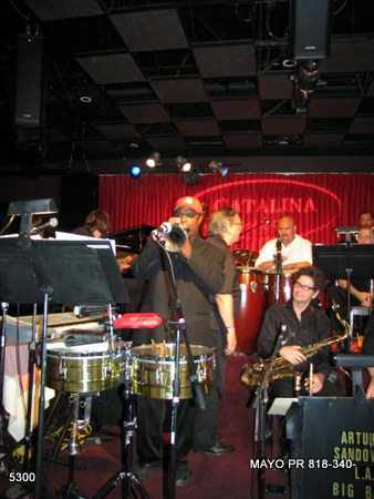 Long shot of Catalina Jazz Club stage with Jon Barnes